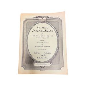 Vintage 1940's Classic Italian Songs for School and Studio, Vol. 2 Med-Low